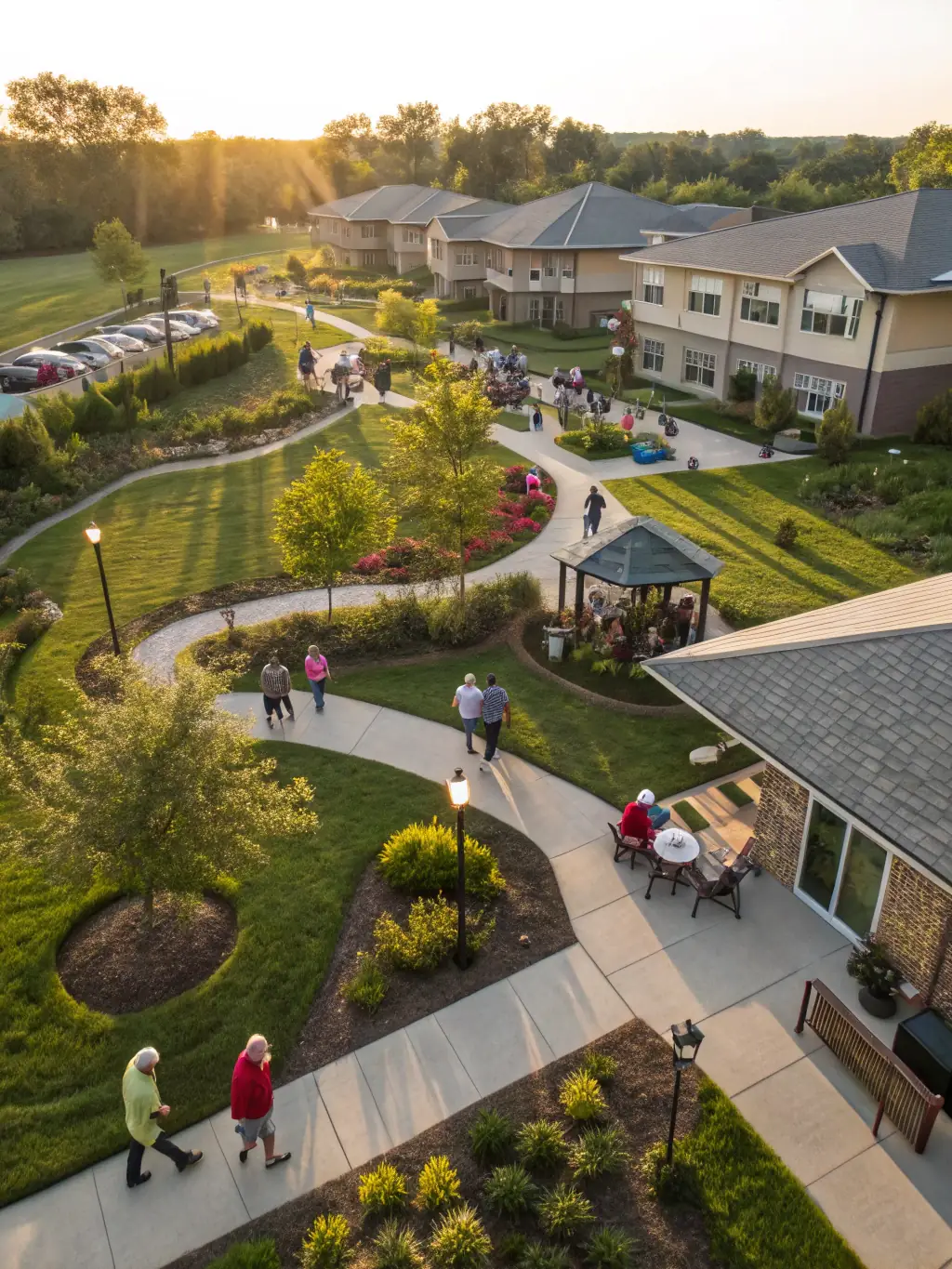 An image showcasing the Memory Meadows facility, highlighting its home-like atmosphere and comfortable environment.